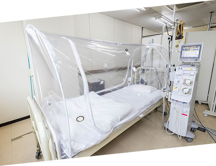 陰圧室を設置し、感染対策に配慮しています
