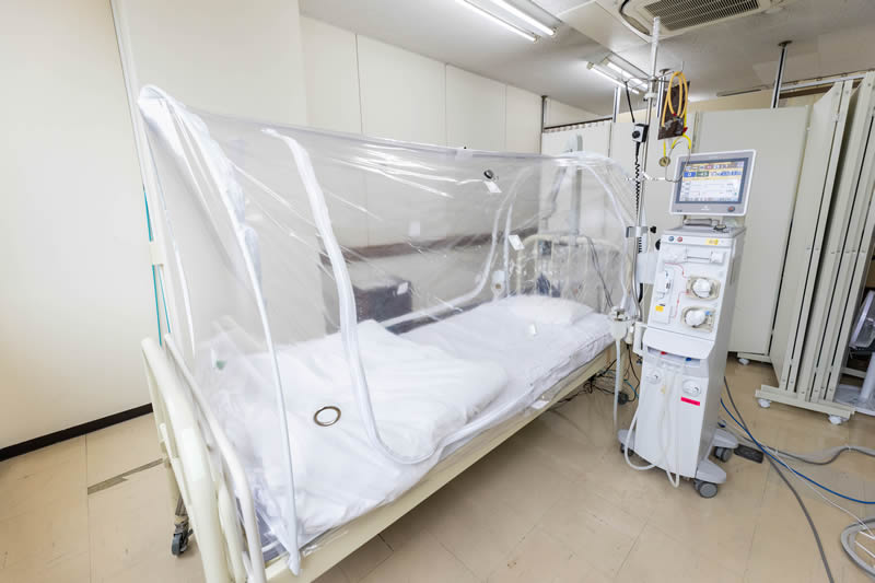陰圧室を設置し、感染対策に配慮しています
